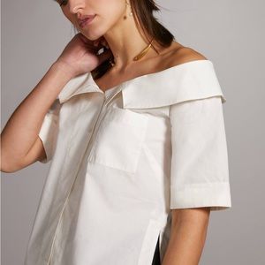 Maeve off shoulder shirt, cotton, size S, NEW with tags.